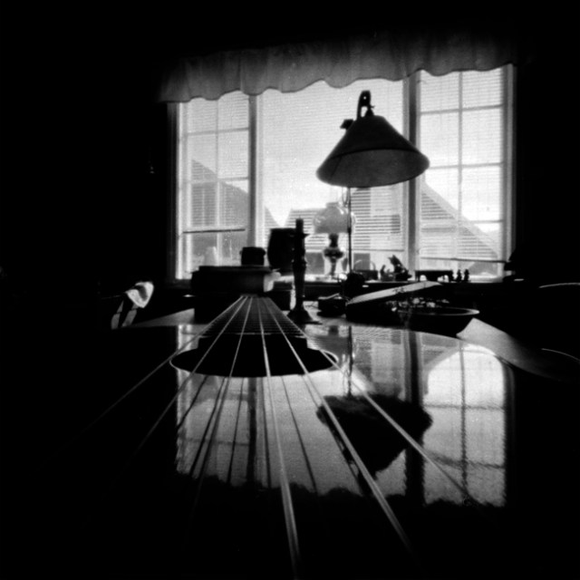 Guitar with a view, pinhole image
