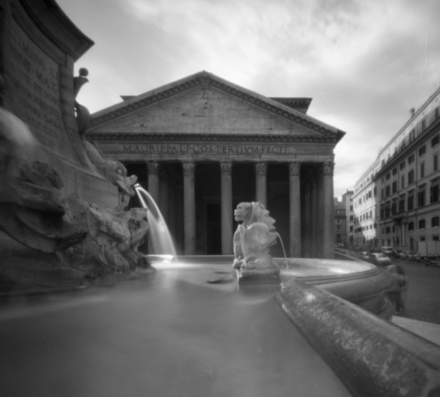 Pantheon, pinhole photograph